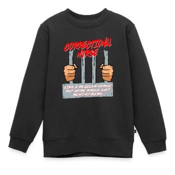 Infirmière de prison - Sweat Premium enfant bio - noir - Devant - AI Model Kid Female (0cm)