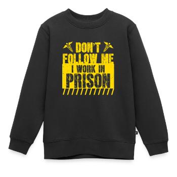 Infirmière de prison Je travaille en prison - Sweat Premium enfant bio - noir - Devant - AI Model Kid Female (0cm)