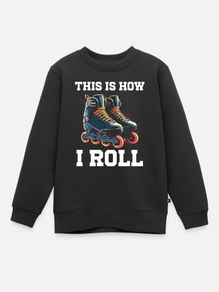 Inline Skating Rollerblading Inline Skates - Kinder Premium Organic Sweatshirt - Schwarz