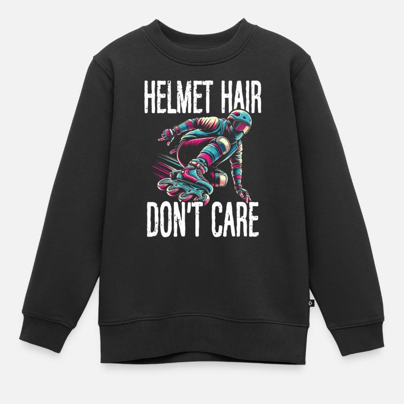 Inline Skating Rollerblading Inline Skates - Kids Premium Organic Sweatshirt - black
