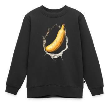 Banane - Kinder Premium Organic Sweatshirt - Schwarz - Vorne - AI Model Kid Female (0cm)