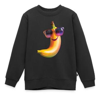 Banane - Kinder Premium Organic Sweatshirt - Schwarz - Vorne - AI Model Kid Female (0cm)