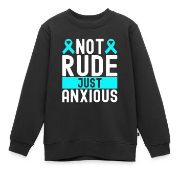 Trouble anxieux Trouble anxieux - Sweat Premium enfant bio - noir - Devant - AI Model Kid Female (0cm)