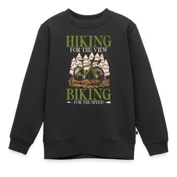 Randonnée pour la vue, vélo pour le - Sweat Premium enfant bio - noir - Devant - AI Model Kid Female (0cm)