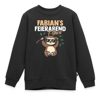 Faultier Fabian - Kinder Premium Organic Sweatshirt - Schwarz - Vorne - AI Model Kid Female (0cm)
