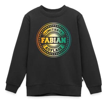 Fabian - Kinder Premium Organic Sweatshirt - Schwarz - Vorne - AI Model Kid Female (0cm)