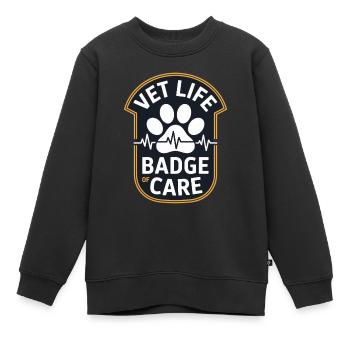 Tierarzte Experte Für Tierärzte - Kinder Premium Organic Sweatshirt - Schwarz - Vorne - AI Model Kid Female (0cm)