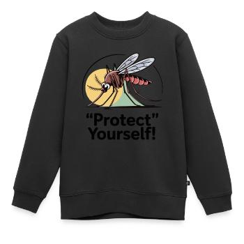 MÜCKEN, SCHÜTZEN SIE SICH - Kinder Premium Organic Sweatshirt - Schwarz - Vorne - AI Model Kid Female (0cm)