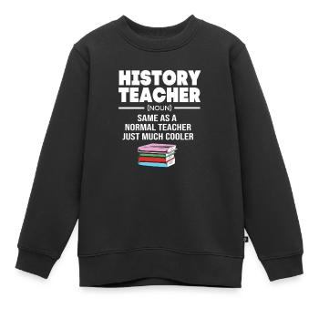 Historisch Historiker Geschichte - Kinder Premium Organic Sweatshirt - Schwarz - Vorne - AI Model Kid Female (0cm)