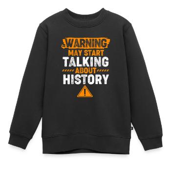 Historisch Historiker Geschichte - Kinder Premium Organic Sweatshirt - Schwarz - Vorne - AI Model Kid Female (0cm)