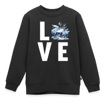 Renne Renne - Sweat Premium enfant bio - noir - Devant - AI Model Kid Female (0cm)
