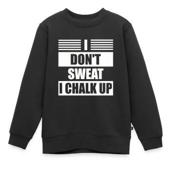 Je ne transpire pas, je craie un rocher - Sweat Premium enfant bio - noir - Devant - AI Model Kid Female (0cm)