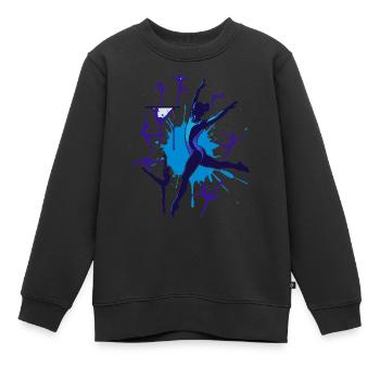 Turnen Turnerin Gymnastik Akrobatik Kunstturnen - Kinder Premium Organic Sweatshirt - Schwarz - Vorne - AI Model Kid Female (0cm)