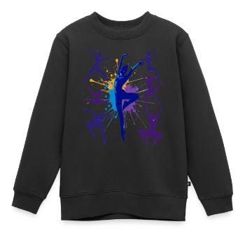 Turnen Turnerin Gymnastik Akrobatik Kunstturnen - Kinder Premium Organic Sweatshirt - Schwarz - Vorne - AI Model Kid Female (0cm)