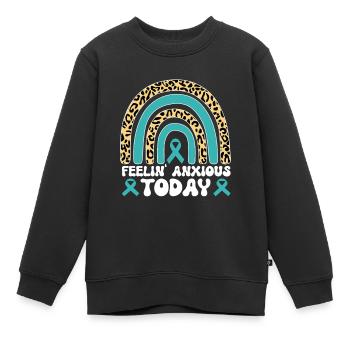 Trouble anxieux Trouble anxieux - Sweat Premium enfant bio - noir - Devant - AI Model Kid Female (0cm)