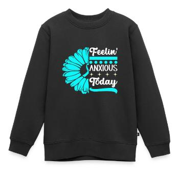 Trouble anxieux Trouble anxieux - Sweat Premium enfant bio - noir - Devant - AI Model Kid Female (0cm)