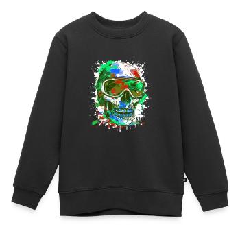 Ski Skull Lunettes de ski - Sweat Premium enfant bio - noir - Devant - AI Model Kid Female (0cm)