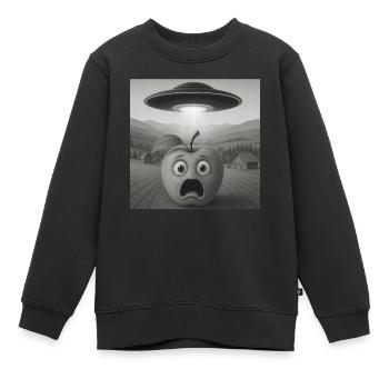 Apfel - Kinder Premium Organic Sweatshirt - Schwarz - Vorne - AI Model Kid Female (0cm)