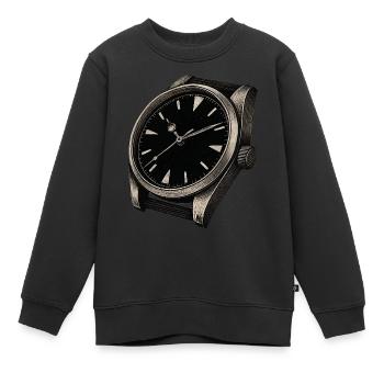 Eine alte Armbanduhr mit Patina beim Zifferblatt - Kinder Premium Organic Sweatshirt - Schwarz - Vorne - AI Model Kid Female (0cm)