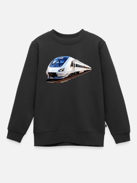 ZUG TRAIN - Kinder Premium Organic Sweatshirt - Schwarz