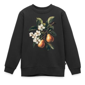 Birne - Kinder Premium Organic Sweatshirt - Schwarz - Vorne - AI Model Kid Female (0cm)