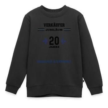 Verkäufer 20 Jahre Jubiläum zwanzig jähriges Jubi - Kinder Premium Organic Sweatshirt - Schwarz - Vorne - AI Model Kid Female (0cm)