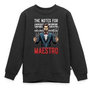 Music Director The Notes For Maestro Music Lover - Kinder Premium Organic Sweatshirt - Schwarz - Vorne - AI Model Kid Female (0cm)