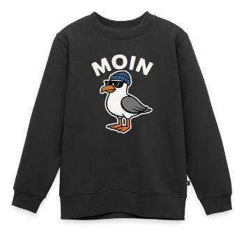 Moin Möwe - Kinder Premium Organic Sweatshirt - Schwarz - Vorne - AI Model Kid Female (0cm)