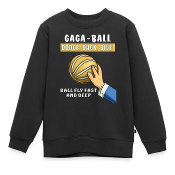 voelkerball gaga ball - Kinder Premium Organic Sweatshirt - Schwarz - Vorne - AI Model Kid Female (0cm)