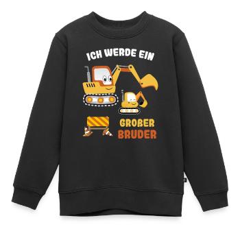 Nachwuchs Verkünden | Ich Werde Großer Bruder 2027 - Kinder Premium Organic Sweatshirt - Schwarz - Vorne - AI Model Kid Female (0cm)