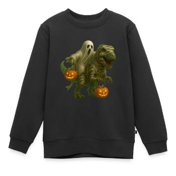T-Rex - Kinder Premium Organic Sweatshirt - Schwarz - Vorne - AI Model Kid Female (0cm)