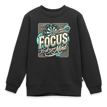 Konzentration - alles im Kopf - Kinder Premium Organic Sweatshirt - Schwarz - Vorne - AI Model Kid Female (0cm)