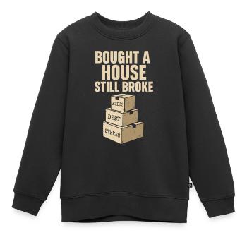 Erster Hauskäufer Geschenk Neuhause-besitzer Humor - Kinder Premium Organic Sweatshirt - Schwarz - Vorne - AI Model Kid Female (0cm)