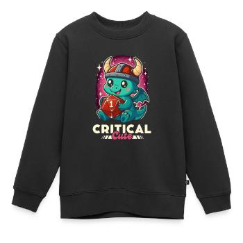 Dragon ds 20 kritisch niedlich - Kinder Premium Organic Sweatshirt - Schwarz - Vorne - AI Model Kid Female (0cm)