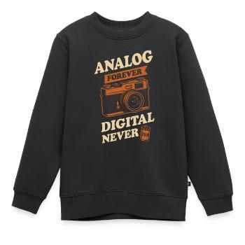 Retro Camera Club Photographie analogique Pellicule Rouleau - Sweat Premium enfant bio - noir - Devant - AI Model Kid Female (0cm)