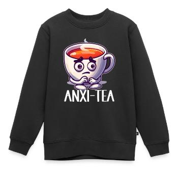 Trouble anxieux Trouble anxieux - Sweat Premium enfant bio - noir - Devant - AI Model Kid Female (0cm)