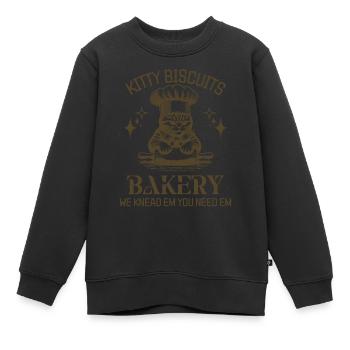 Kätzchenkekse Bäckerei Wir Kneten Em Du Brauchst Em - Kinder Premium Organic Sweatshirt - Schwarz - Vorne - AI Model Kid Female (0cm)