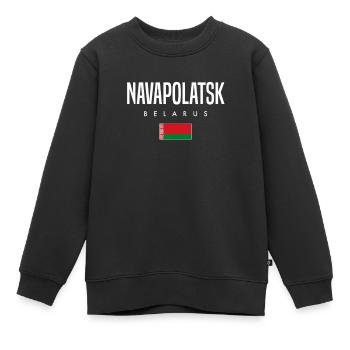 Navapolatsk Belarus Weißrussland - Kinder Premium Organic Sweatshirt - Schwarz - Vorne - AI Model Kid Female (0cm)