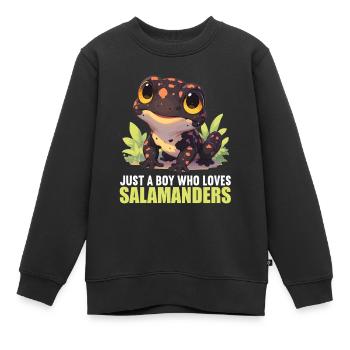 Salamandres Salamandres - Sweat Premium enfant bio - noir - Devant - AI Model Kid Female (0cm)