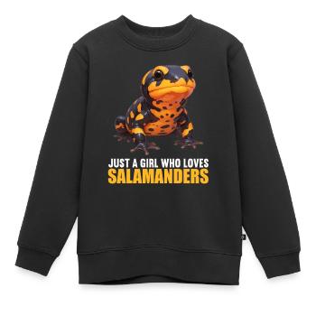 Salamandres Salamandres - Sweat Premium enfant bio - noir - Devant - AI Model Kid Female (0cm)