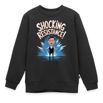 Shocking Resistance Electric Design - Kids Premium Organic Sweatshirt - black - Front - AI Model Kid Female (0cm)