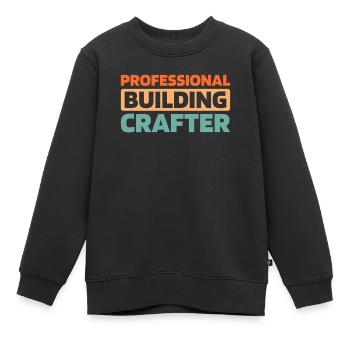 Ouvrier du bâtiment - Sweat Premium enfant bio - noir - Devant - AI Model Kid Female (0cm)