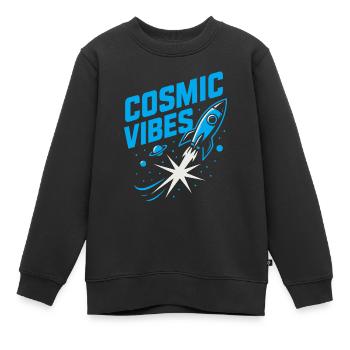 Weltraum-nerd-design Galaxien-erkunder Kosmischer - Kinder Premium Organic Sweatshirt - Schwarz - Vorne - AI Model Kid Female (0cm)