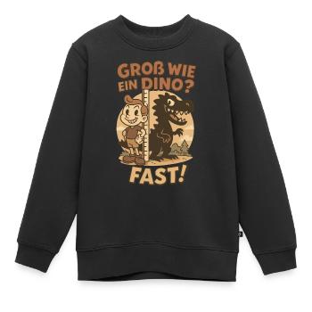Grand comme un dinosaure ? Presque! Tyrannosaurus Rex Enfants - Sweat Premium enfant bio - noir - Devant - AI Model Kid Female (0cm)