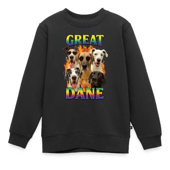 Deutsche Dogge - Kinder Premium Organic Sweatshirt - Schwarz - Vorne - AI Model Kid Female (0cm)