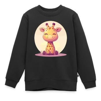 Giraffe for children - Kids Premium Organic Sweatshirt - black - Front - AI Model Kid Female (0cm)