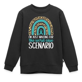 Trouble anxieux Trouble anxieux - Sweat Premium enfant bio - noir - Devant - AI Model Kid Female (0cm)