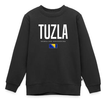 Tuzla Bosnien und Herzegowina - Kinder Premium Organic Sweatshirt - Schwarz - Vorne - AI Model Kid Female (0cm)