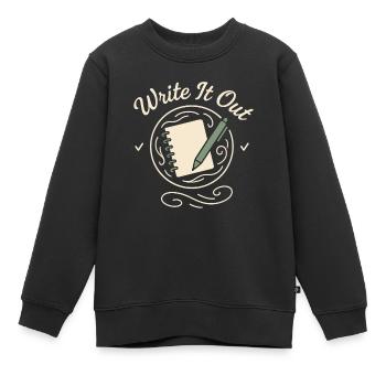 Journaling Aesthetic Creative Planer Life Writing - Kinder Premium Organic Sweatshirt - Schwarz - Vorne - AI Model Kid Female (0cm)