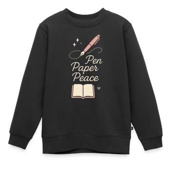Journaling Aesthetic Creative Planer Life Writing - Kinder Premium Organic Sweatshirt - Schwarz - Vorne - AI Model Kid Female (0cm)